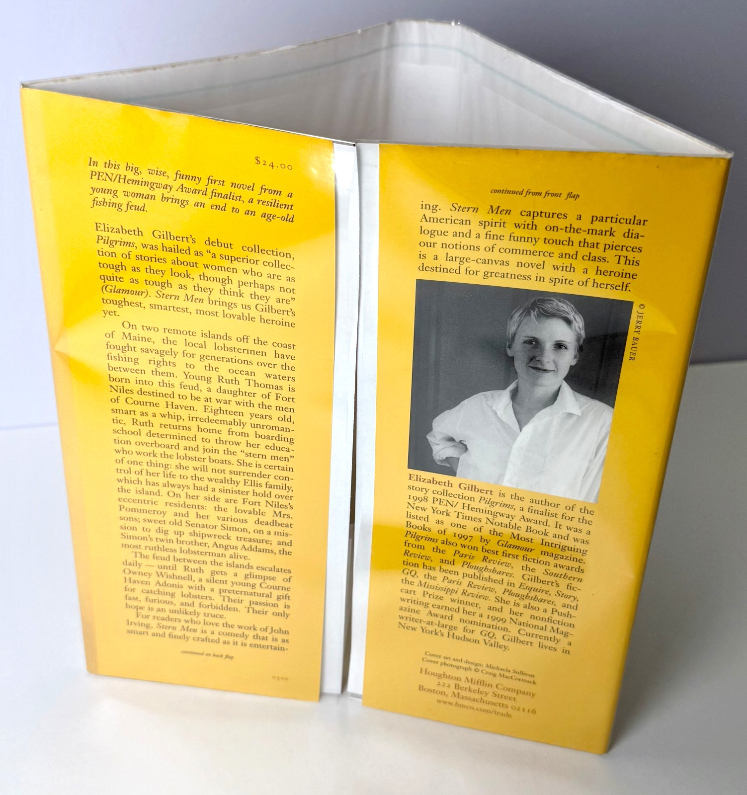 Stern Men, Elizabeth Gilbert 2000 HCDJ 1st ed 1st printing in Mylar, Very good