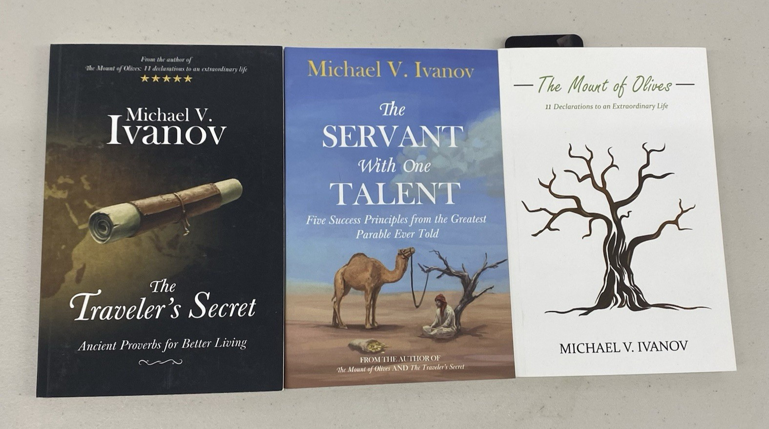 Michael V. Ivanov Lot Of 3 Signed Books Traveler’s Secret, One Talent, Olives