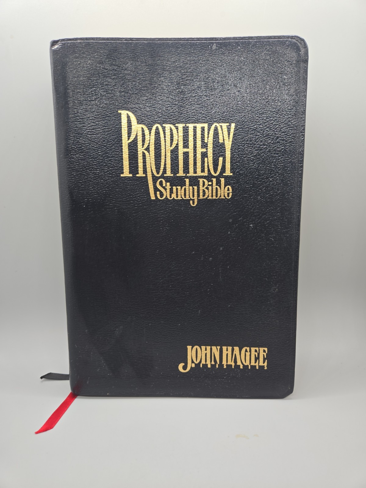 1997 Prophecy Study Bible John Hagee Ministries NKJV Black Bonded Leather