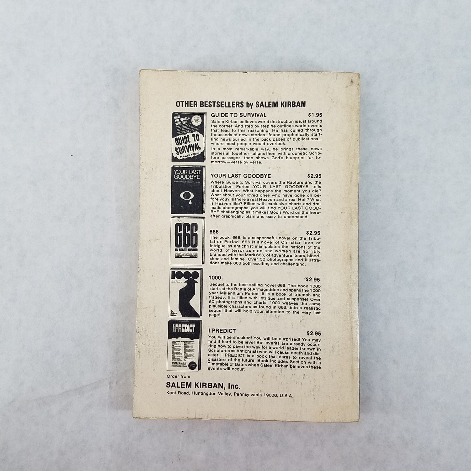 Revelation Visualized – 1973 Softcover by Gary Cohen and Salem Kirban – NO MARKS