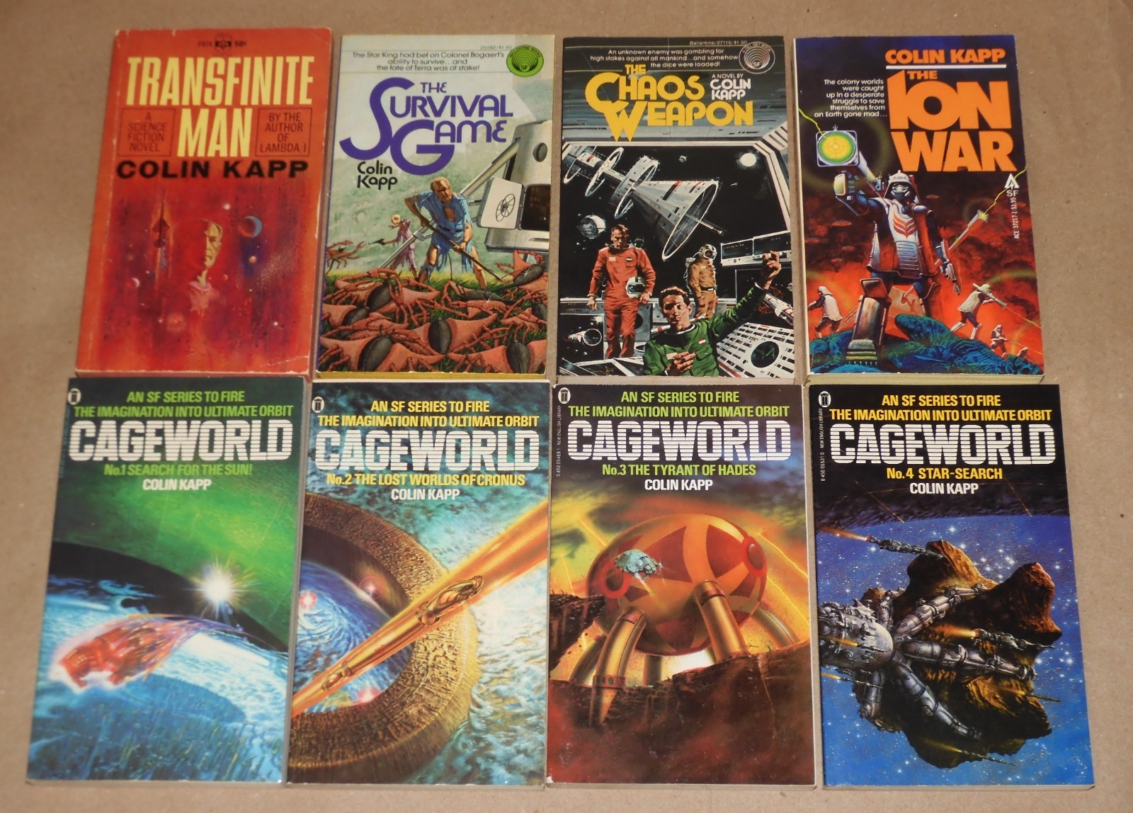 COLIN KAPP Lot 8 Classic 1970s – 1980s SCI-FI PBs CAGEWORLD SERIES ++!