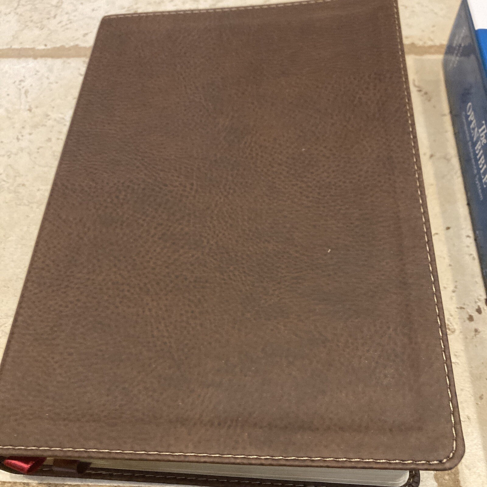 NIV Open Bible, Leathersoft, Brown, Red Letter INDEXED Complete Reference SYSTEM