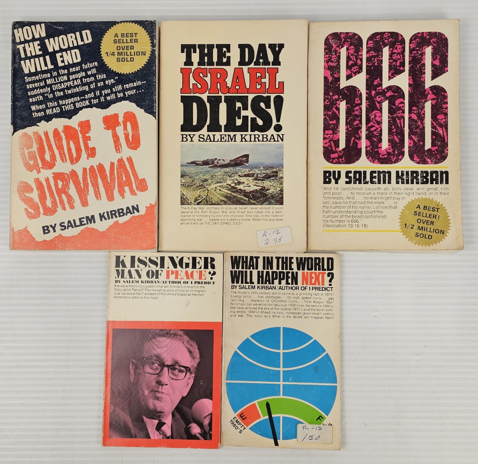 Salem Kirban 666, Guide To Survival, 5 Book Lot