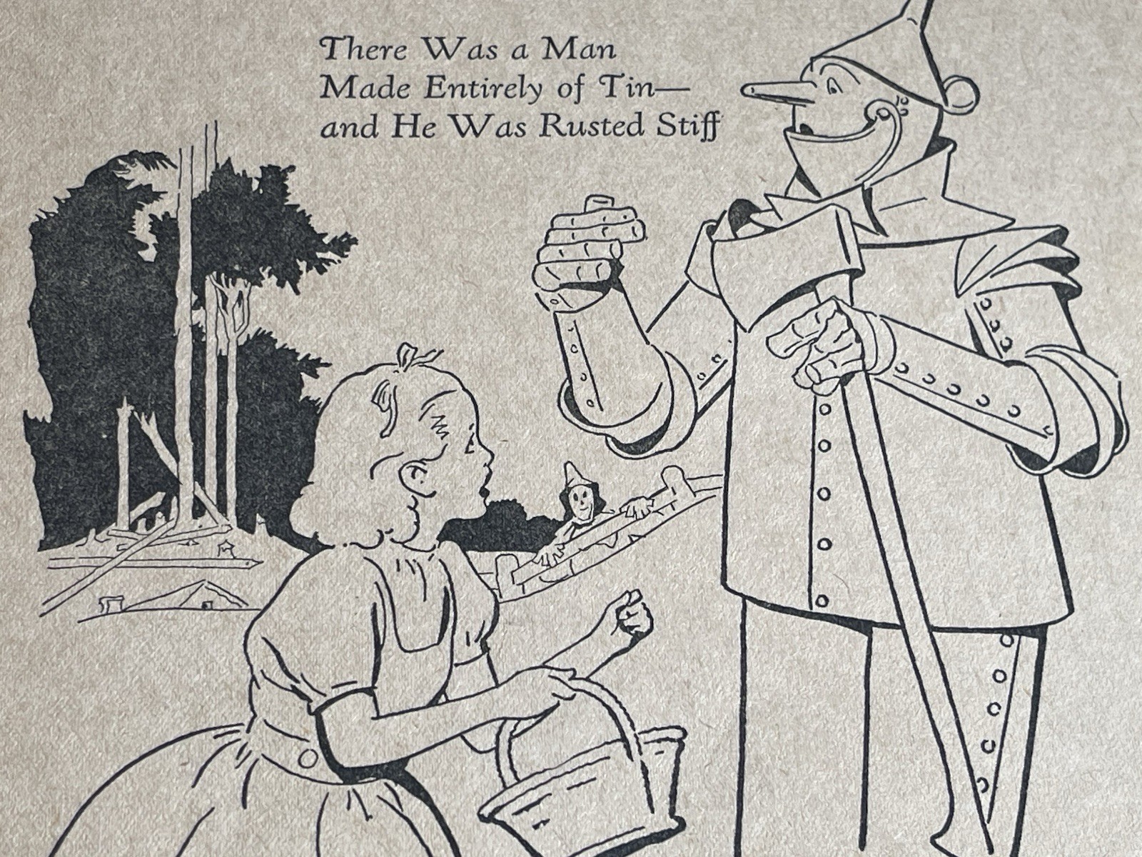 1939 The Story of The Wizard of OZ picture book Whitman USA 48 pages vintage B&W