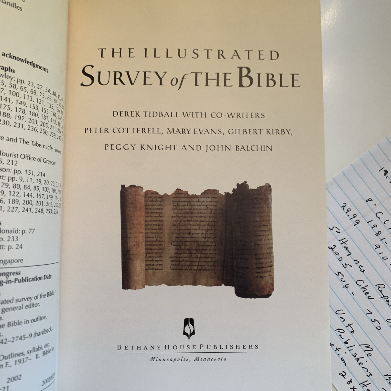 The Illustrated Survey of the Bible Book 2001 Derek Tidball Bethany House Pub