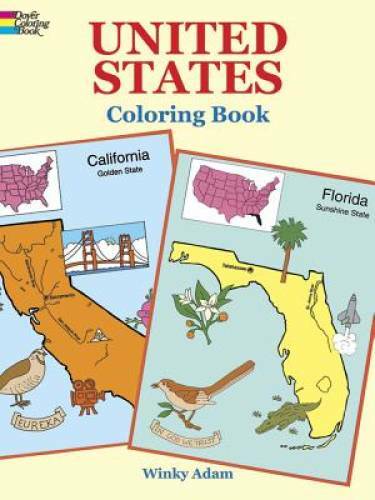 United States Coloring Book (Dover History Coloring Book) – Paperback – GOOD