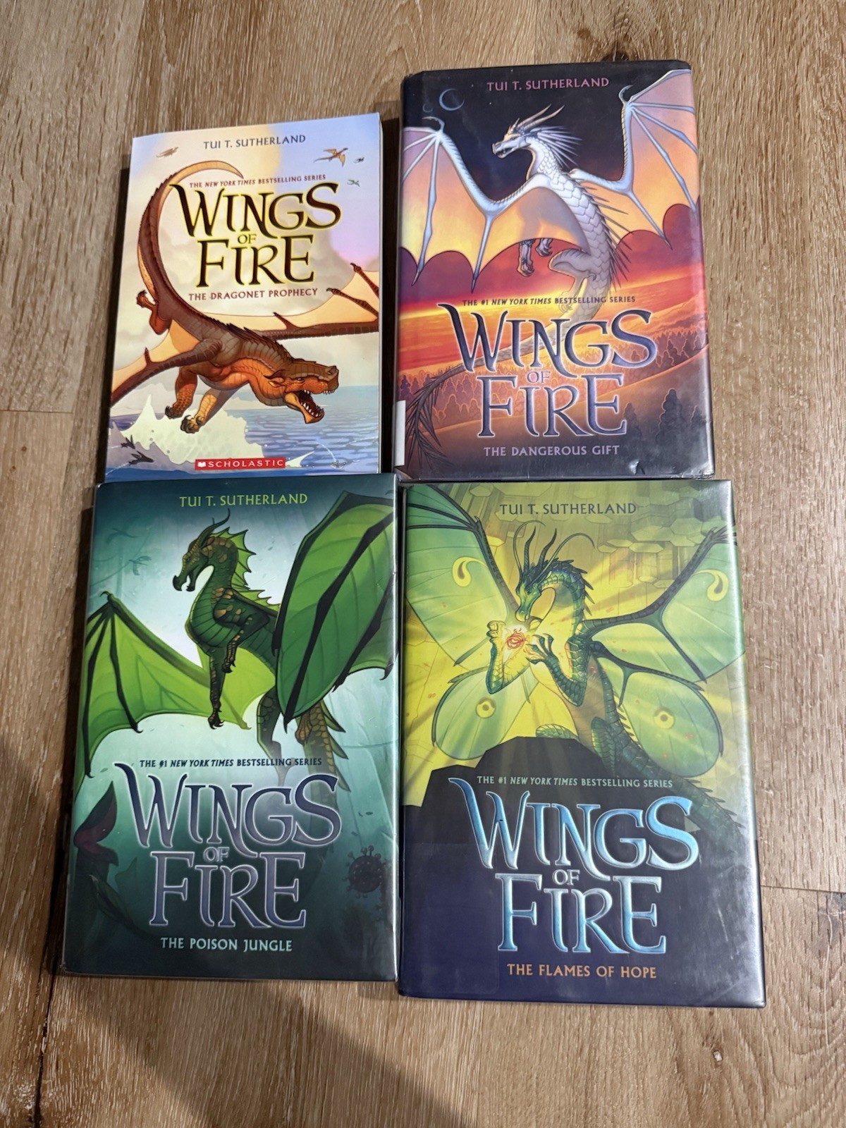 Wings of Fire by Tui T. Sutherland Books #1, #13, #14 #15