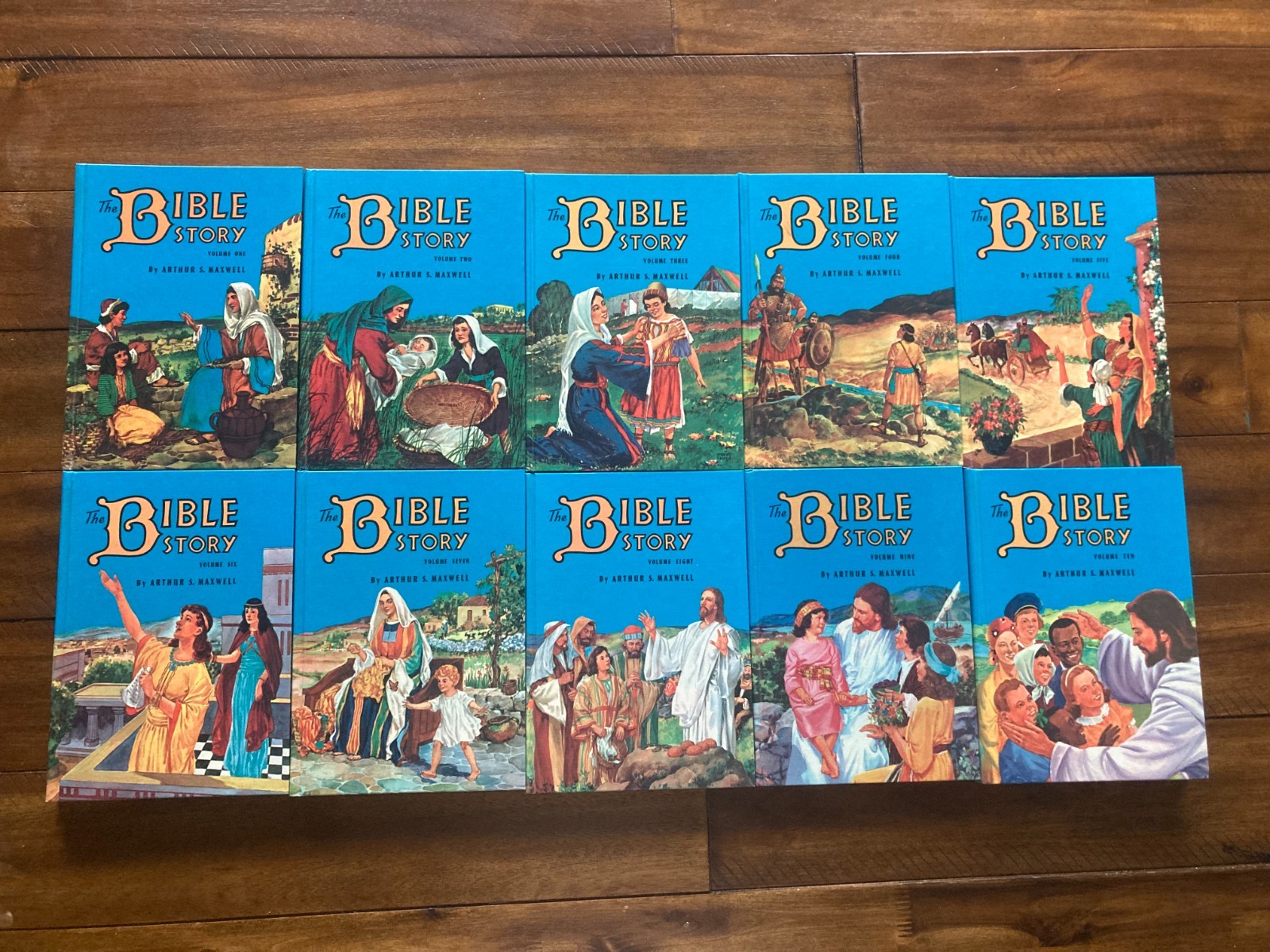 The Bible Story by Arthur S Maxwell, Volume 1-10 Complete Set 1953-57 Vintage