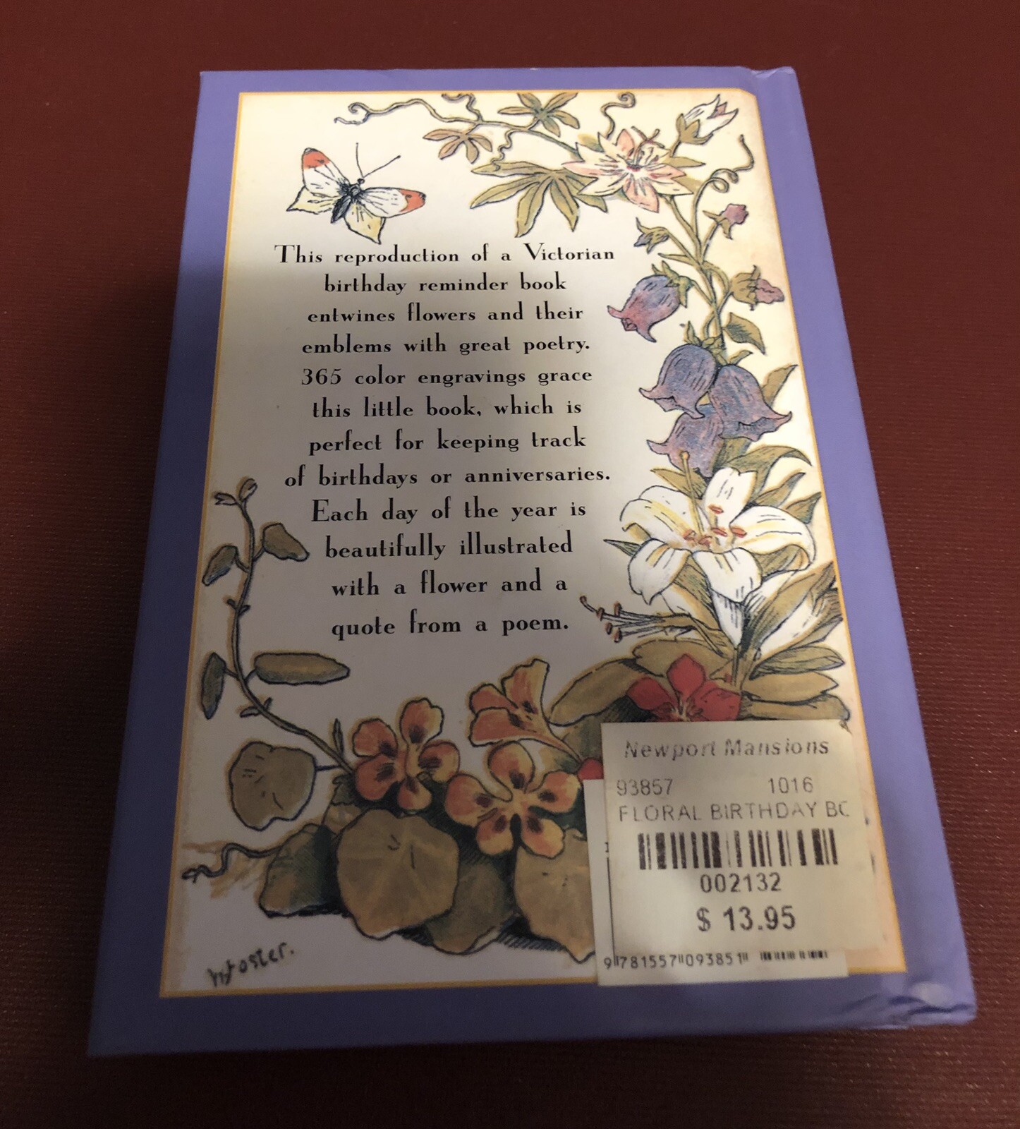 Applewood Bks.: Floral Birthday Book by William Foster (2000, Hardcover)