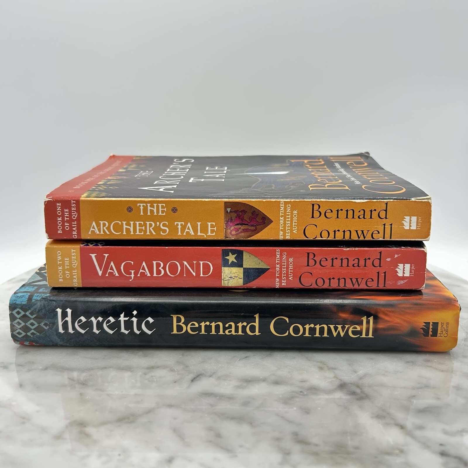 Set Series – Lot of 3 Books Grail Quest (1 and 2) & Heretic Bernard Cornwell