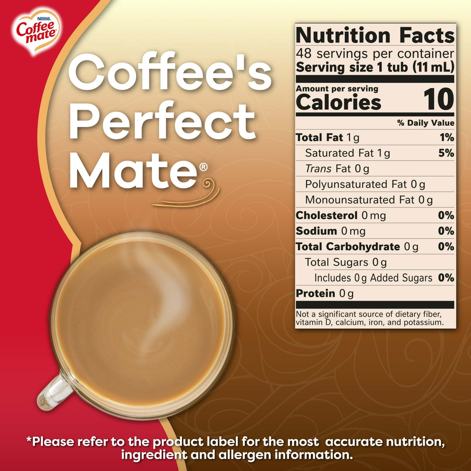 Nestle Coffee Mate, The Original Liquid Coffee Creamer Singles,9 fl oz, 48 Count