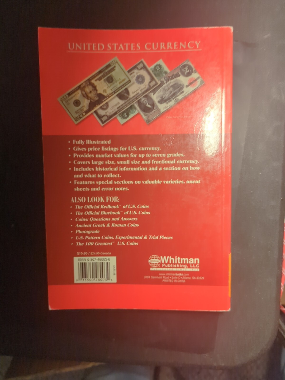 United States Currency Large Small Size Fractional Bank Note Paper Money Book
