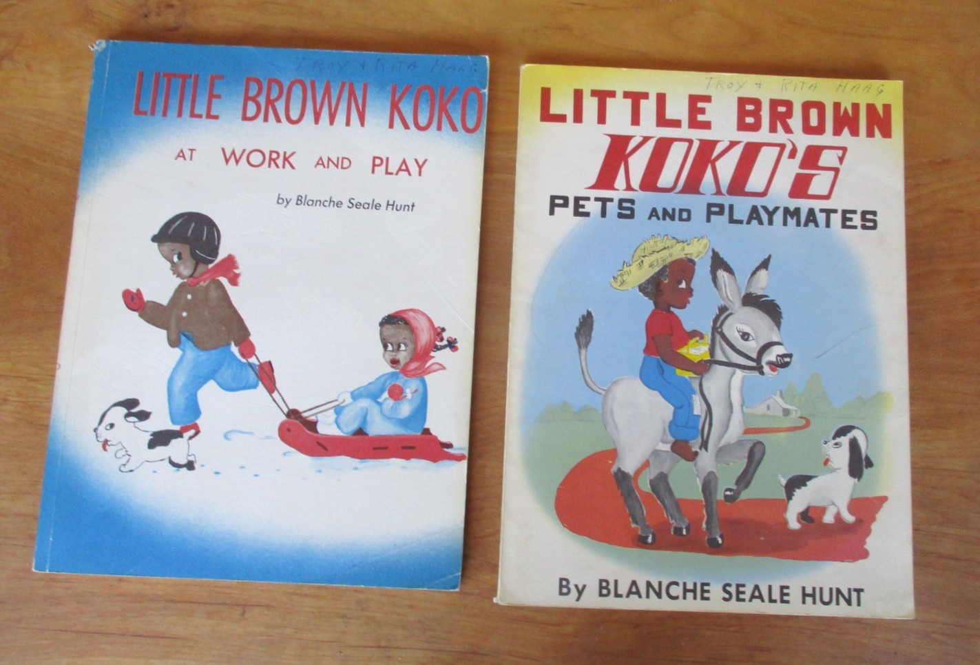 Little Brown Koko pets playmates/work play set of 2 lg softback