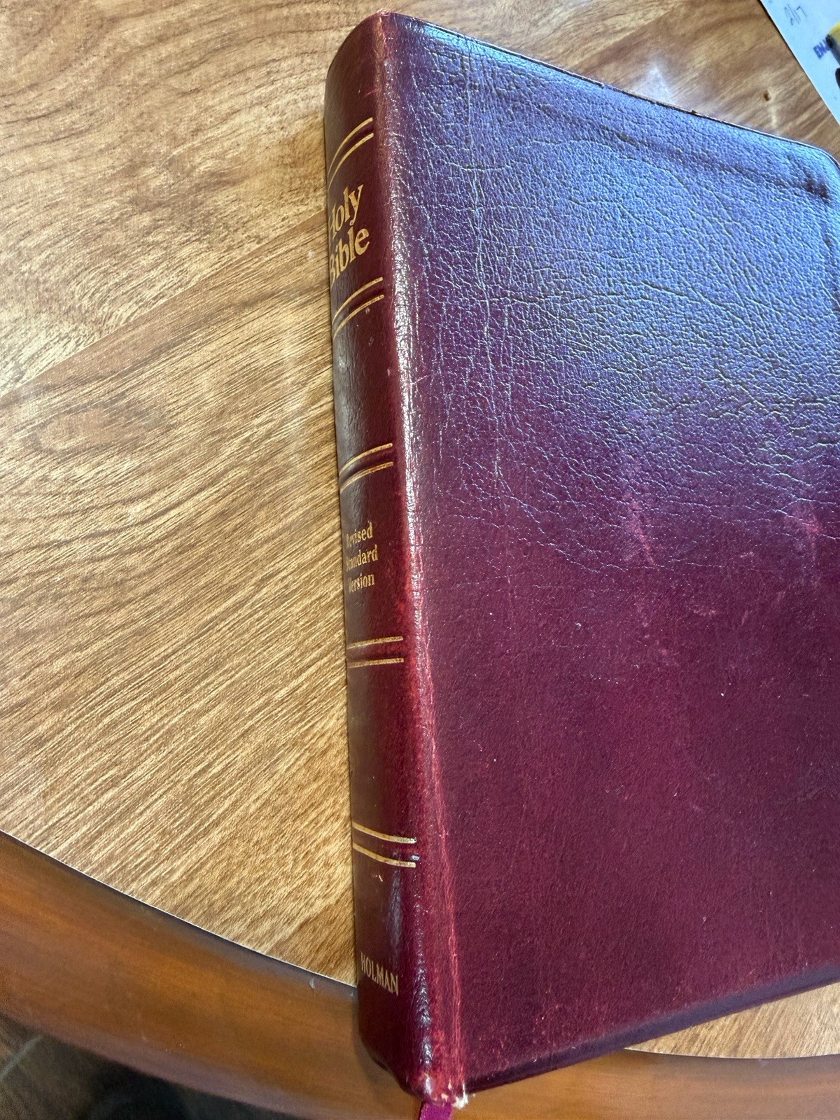Holy Bible RSV Burgundy Leather Concordance Gilded Page Edges 1982 Holman