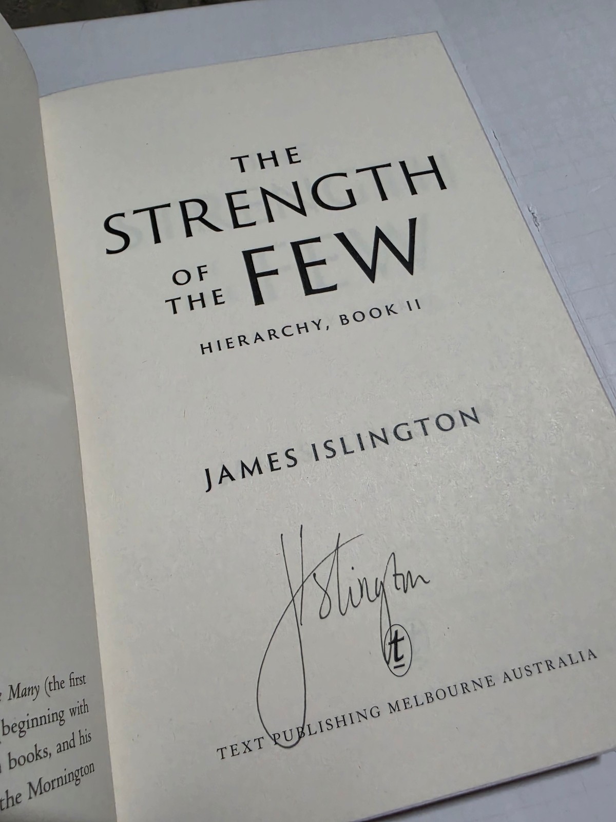 Signed The Will of the Many & The Strength of the Few from Broken Binding