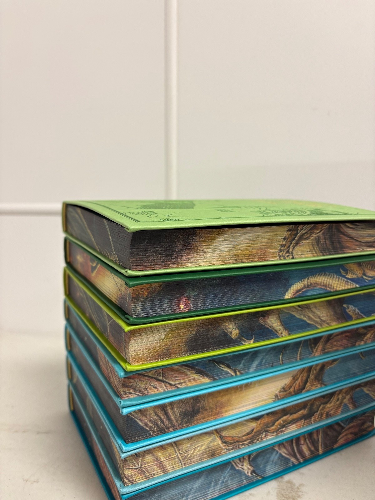 World of Tolkien Seven-Book Set by David Day Faux Leather Bound Books