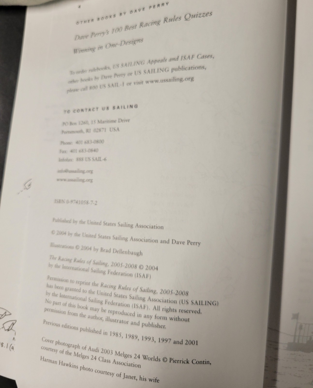 UNDERSTANDING THE RACING RULES OF SAILING Dave Perry (2004, Paper) VERY GOOD