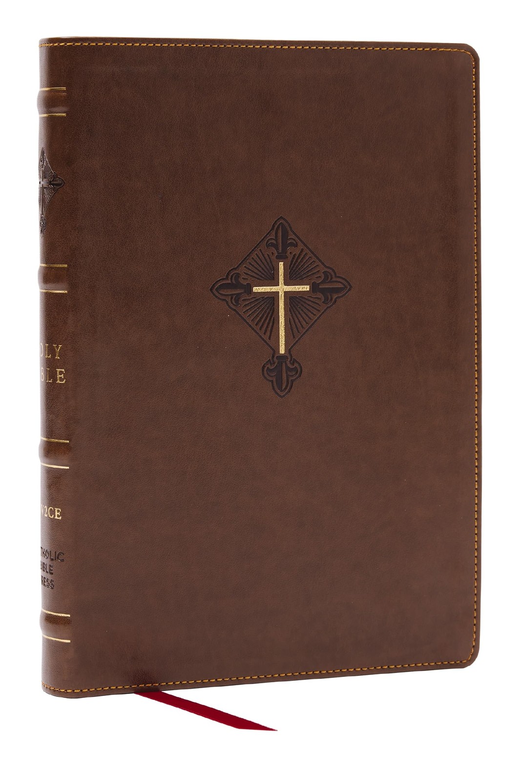 RSV2CE, Thinline Large Print Catholic Bible, Brown Leathersoft, Comfort