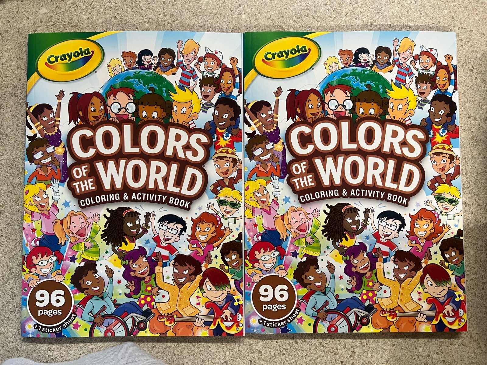 Lot of 2 Colors of the World Crayola Coloring Book Activity 96 Pages New