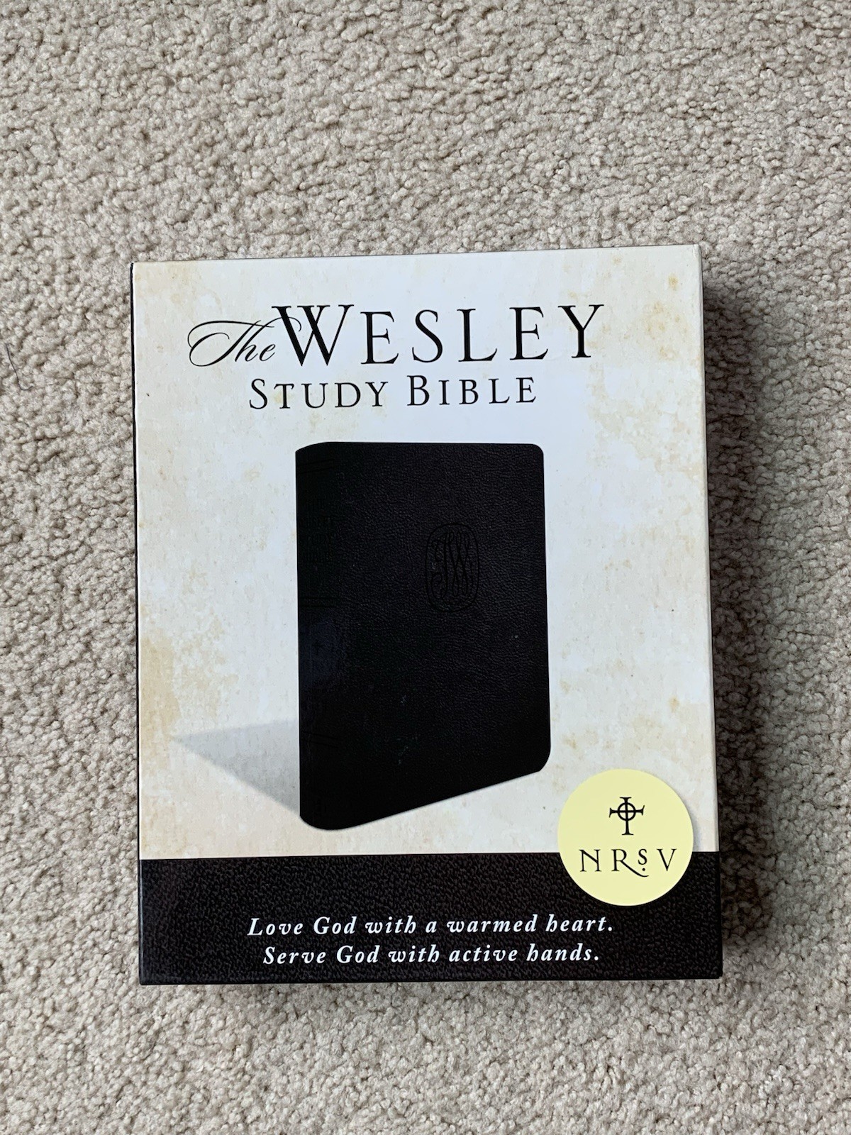 NRSV 89 Wesley Study Bible Charcoal Bonded Leather 2017 Abingdon Press