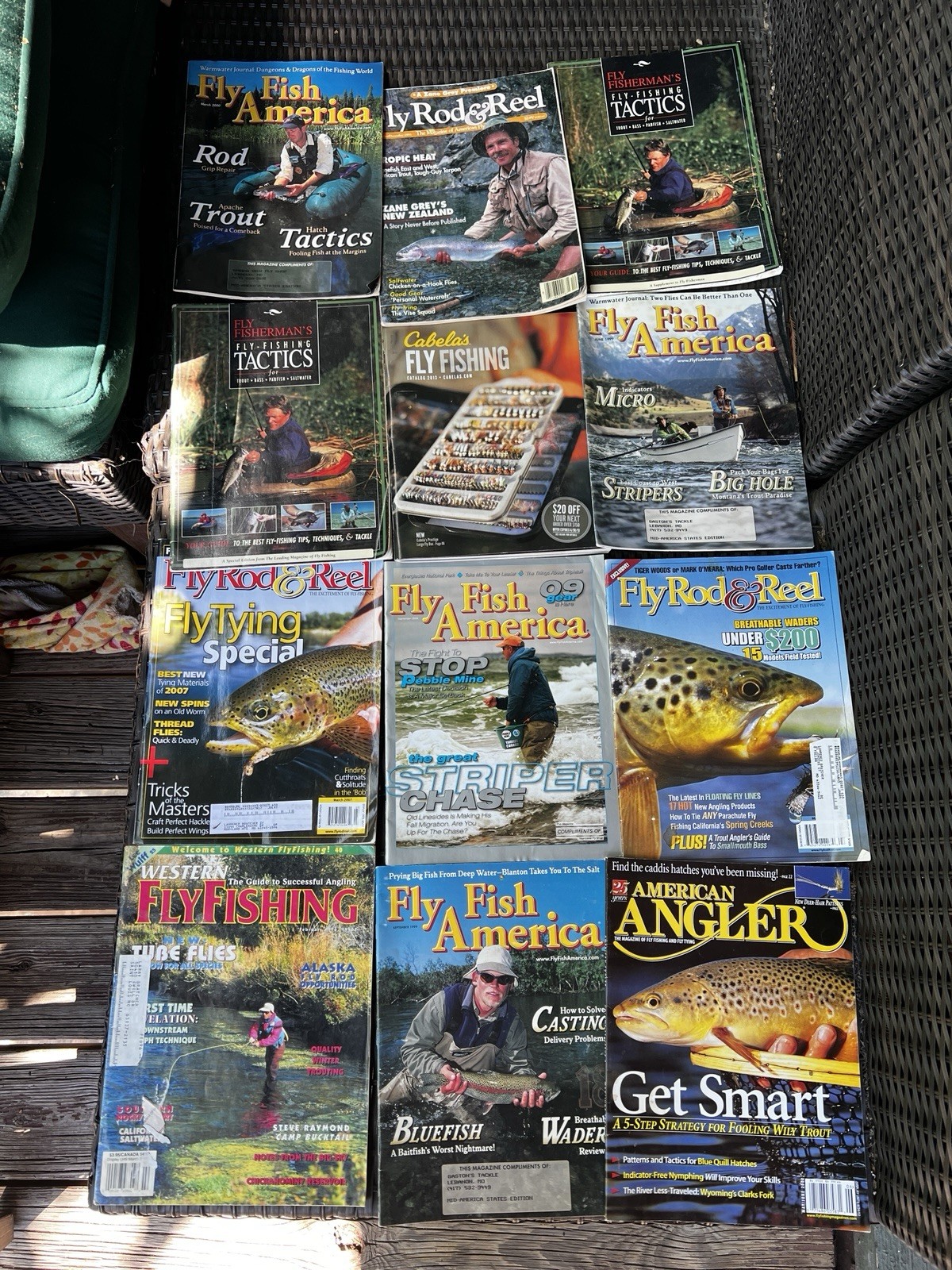 Vintage 1990s 2000s Fly Fisherman Fishing Outdoors Men’s Magazine Lot Of 12 RARE