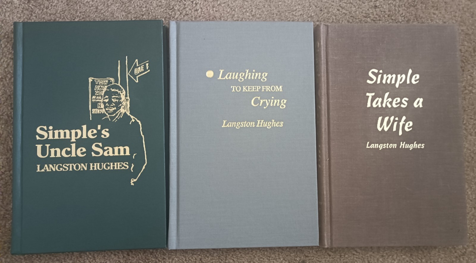 Langston Hughes Lot 3 Simple Hardcover Aeonian Press 1976-1977 Limited Releases
