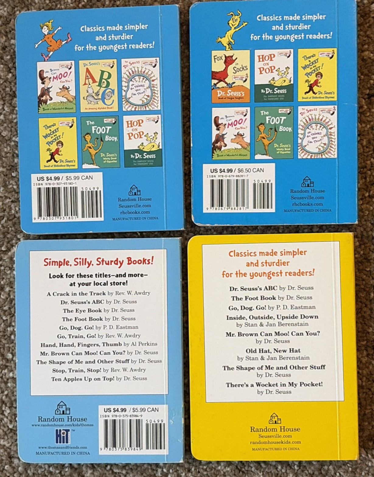 Lot of 12 Bright and Early Board Books Small Dr. Seuss, P. D. Eastman VERY GOOD