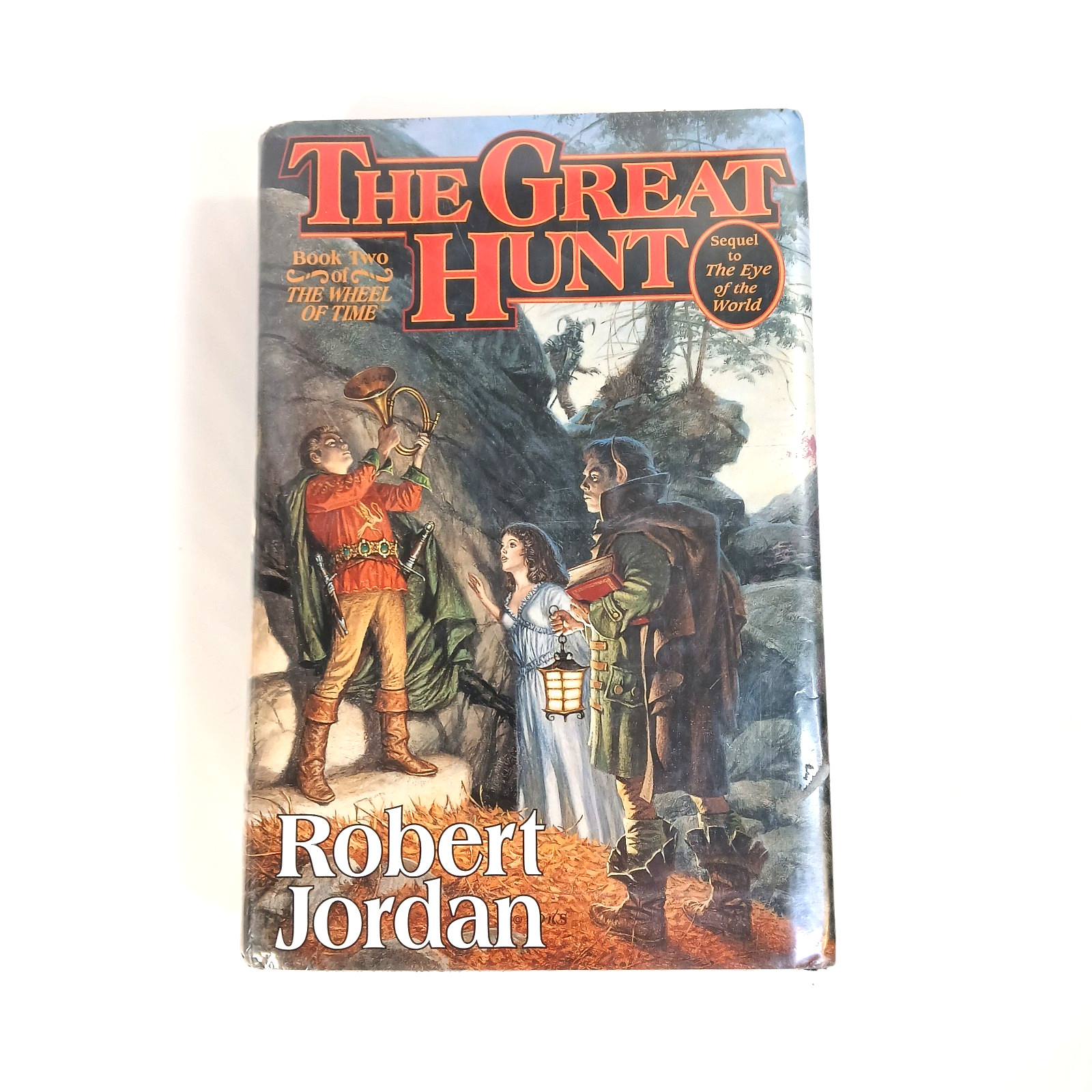 Robert Jordan The Great Hunt Wheel of Time Book 2 Hardcover 1990 Dust Jacket