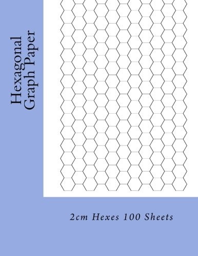 HEXAGONAL GRAPH PAPER: 2CM HEXES 100 SHEETS By Paul M Fleury **BRAND NEW**