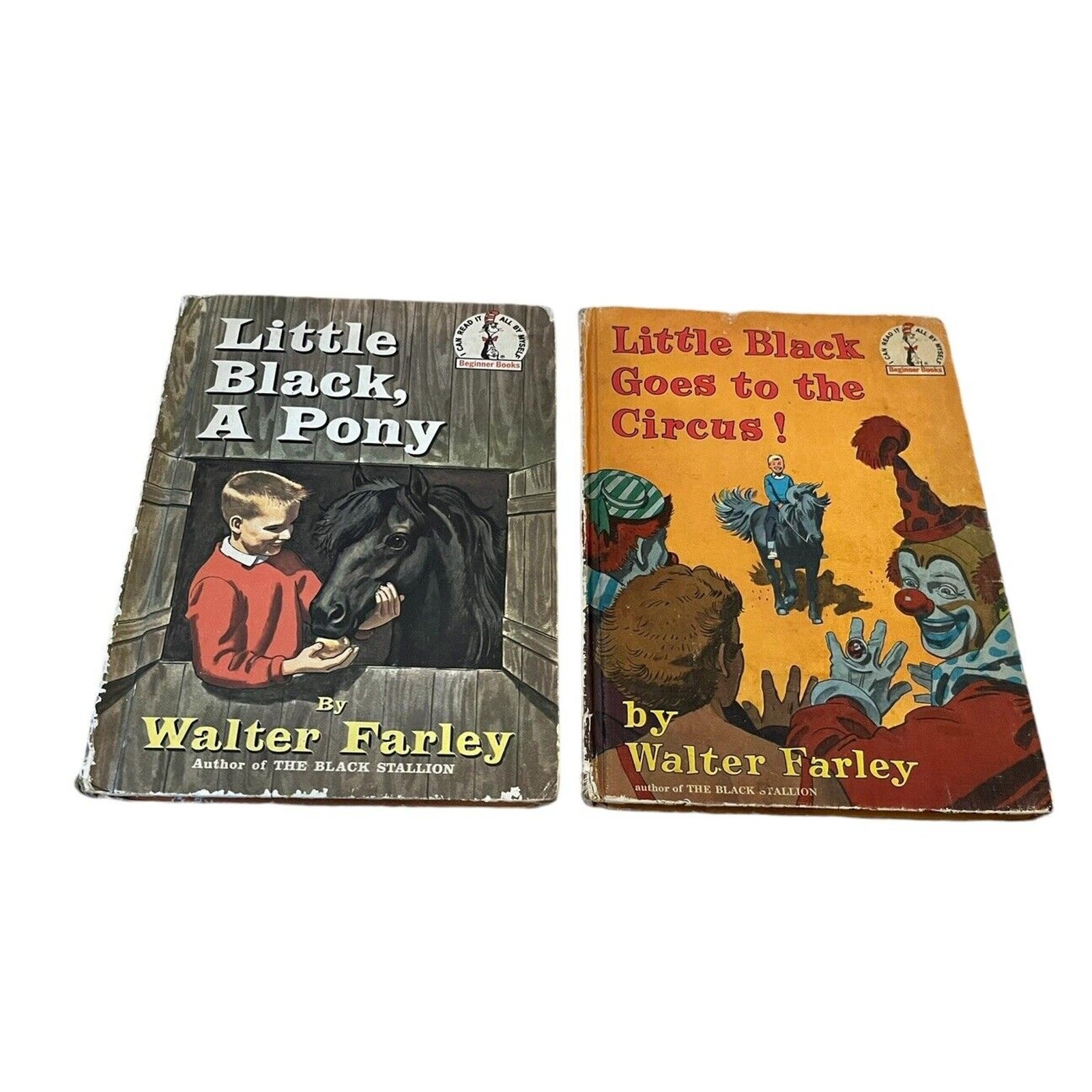 Lot Of 2 Little Black, a Pony & Goes To The Circus Farley HC Beginner Books