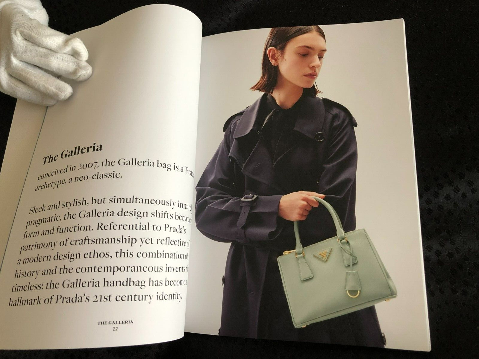 Prada The Galleria Bag Look Book English Version 11.75 in H x 8.5 in W