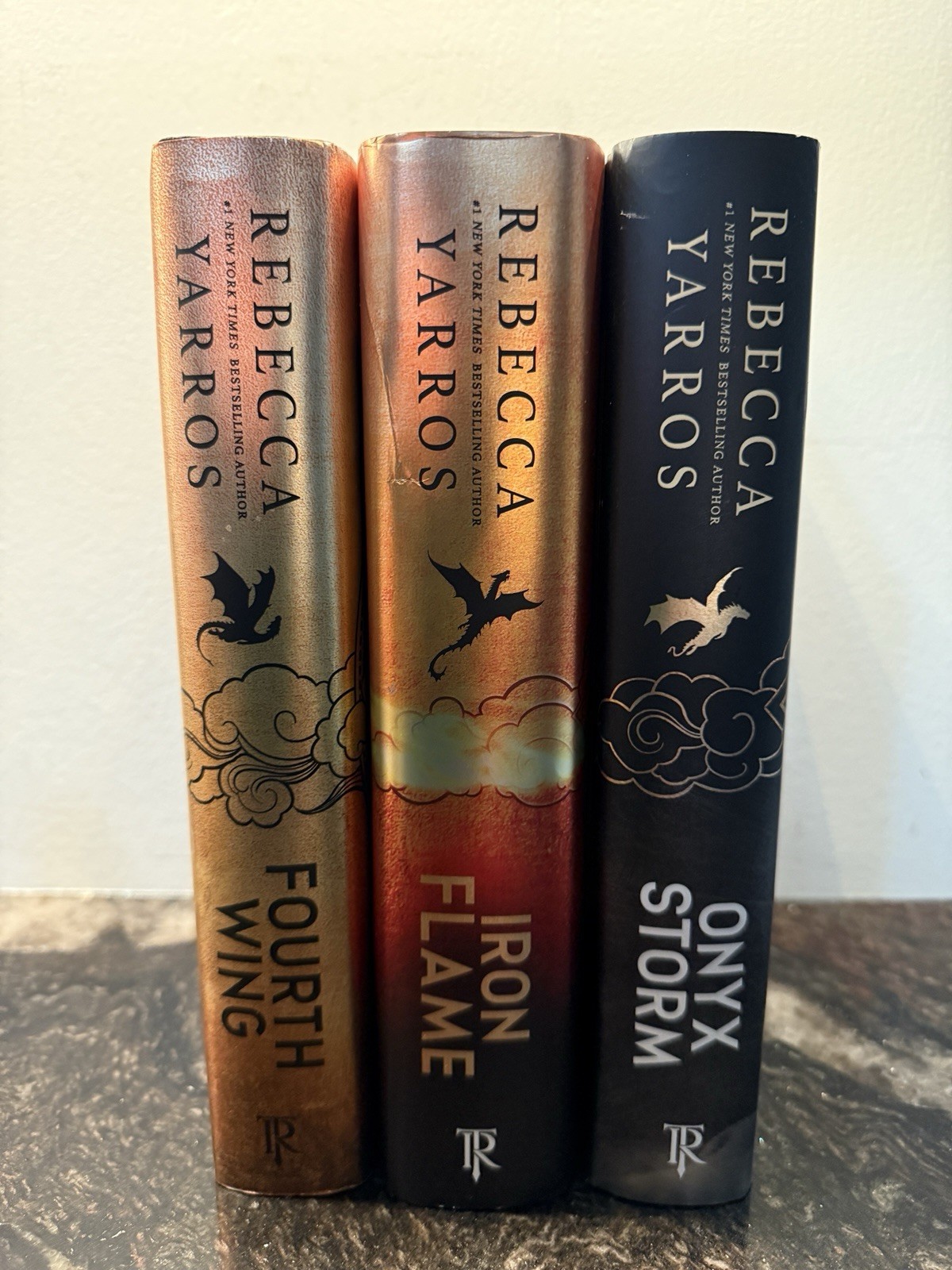 Rebecca Yarros Fourth Wing, Iron Flame, Onyx Storm – Hardcover Book Lot Of 3