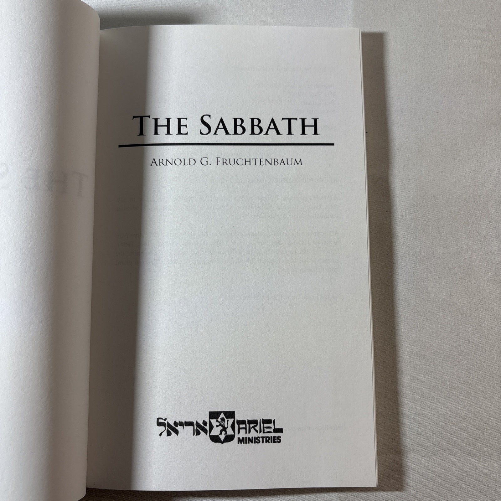 The Sabbath by Arnold G. Fruchtenbaum