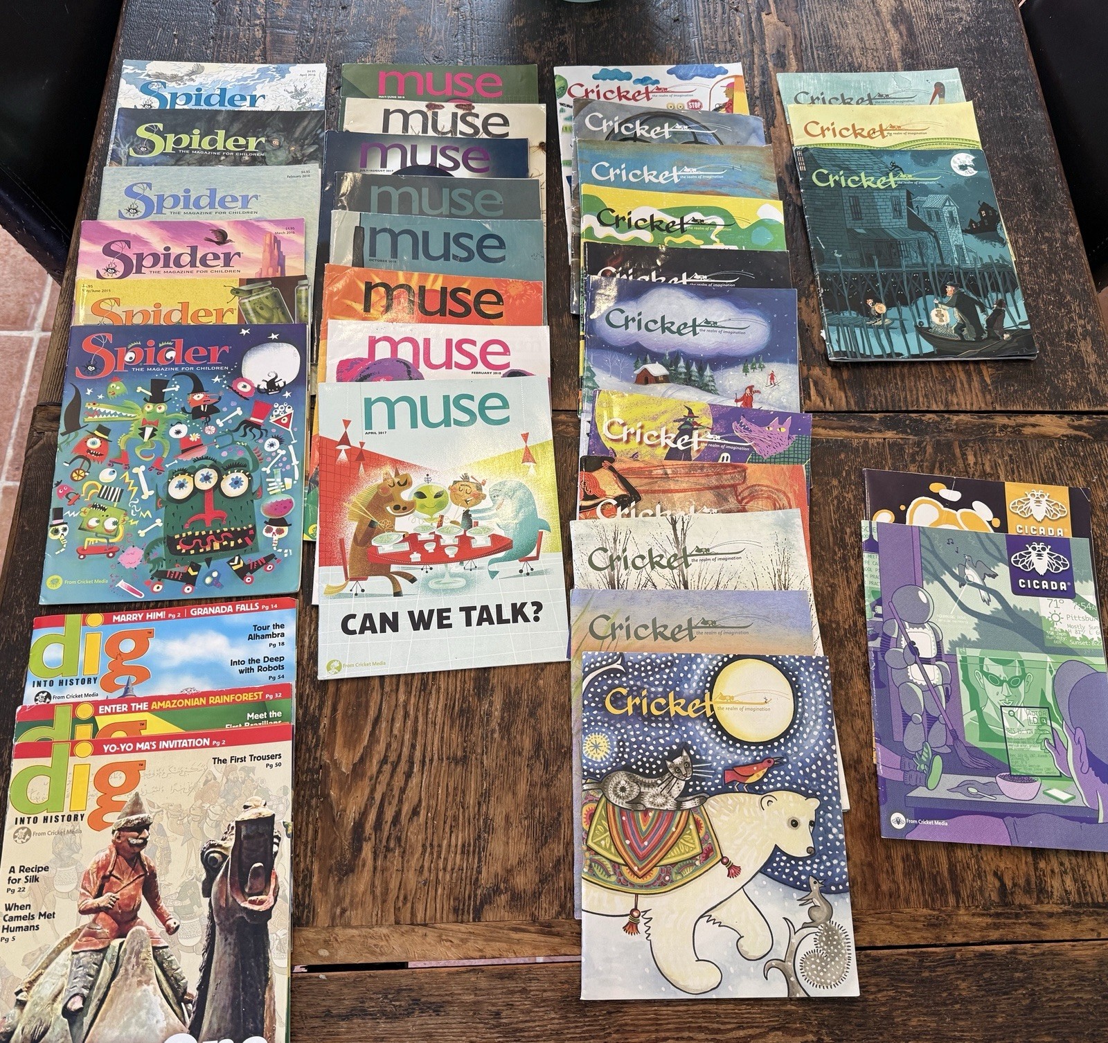 Cricket Muse Dig Cicada Spider Educational Mags 2010s Lot Of 33 Homeschool