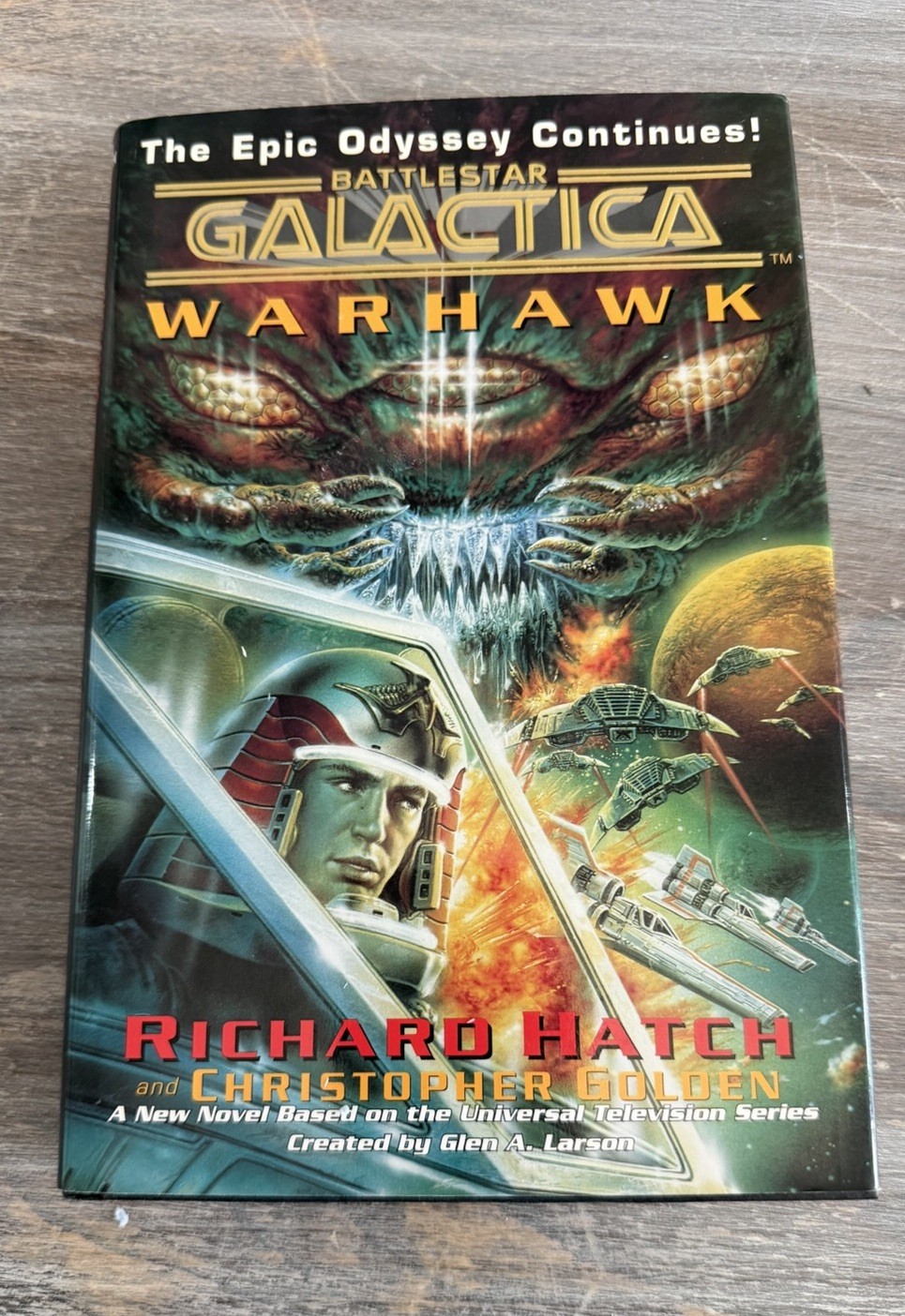 Battlestar Galactica Warhawk HC 1998 First Printing Richard Hatch Sci-Fi Novel