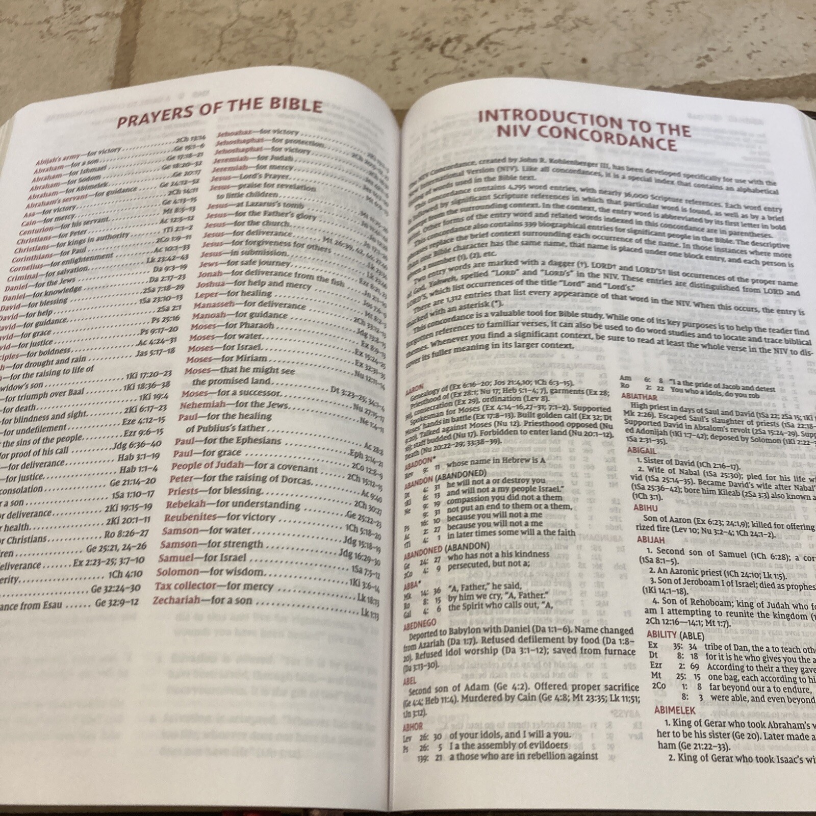 NIV Open Bible, Leathersoft, Brown, Red Letter INDEXED Complete Reference SYSTEM