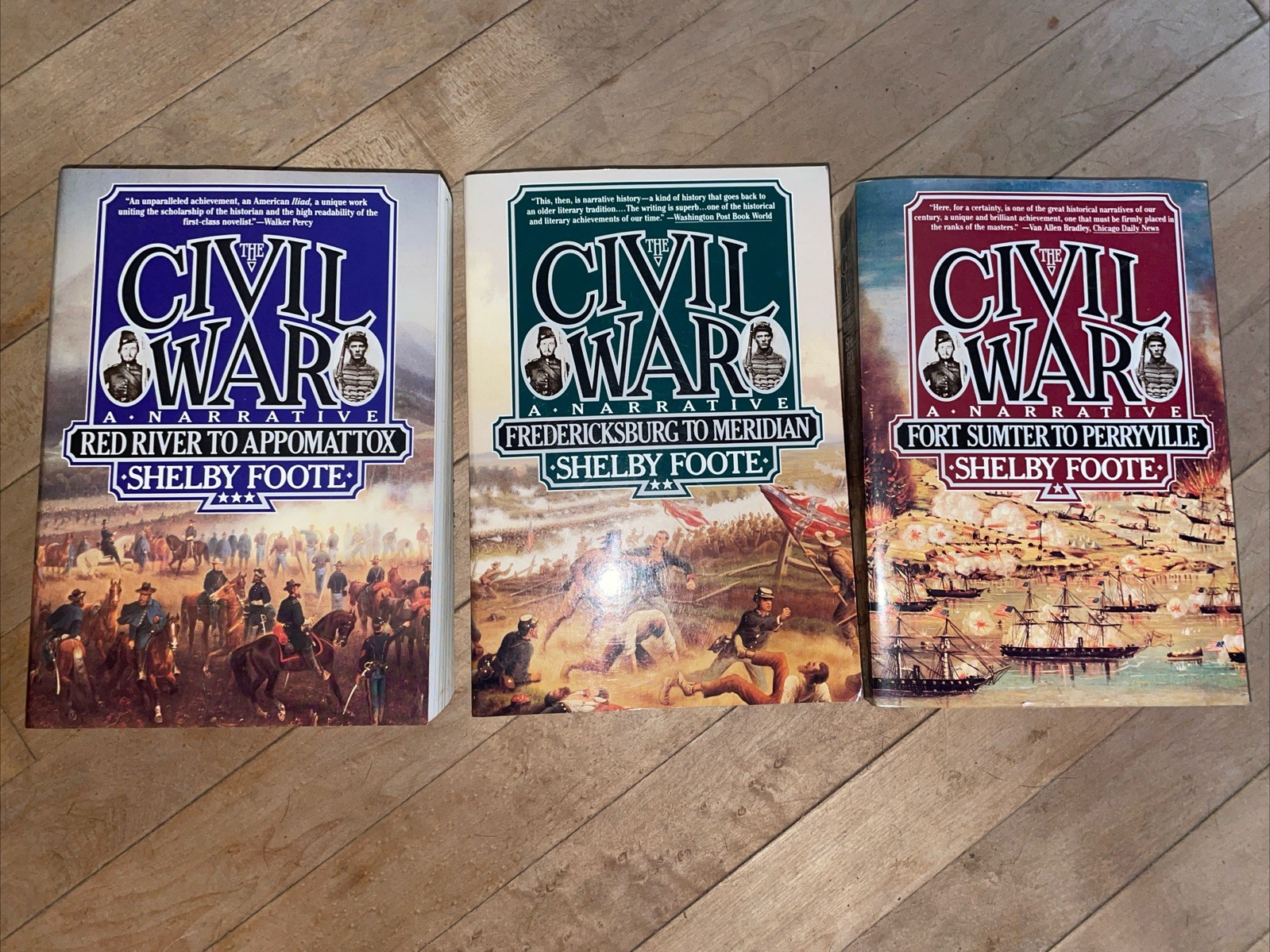 The Civil War : A Narrative – 3 Volume Set by Shelby Foote (Paperback, NO BOX)