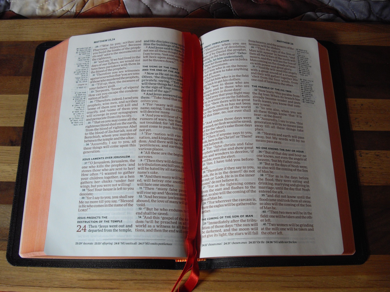 Cambridge Black Genuine Goatskin Leather Topaz NKJV Large Print Reference Bible