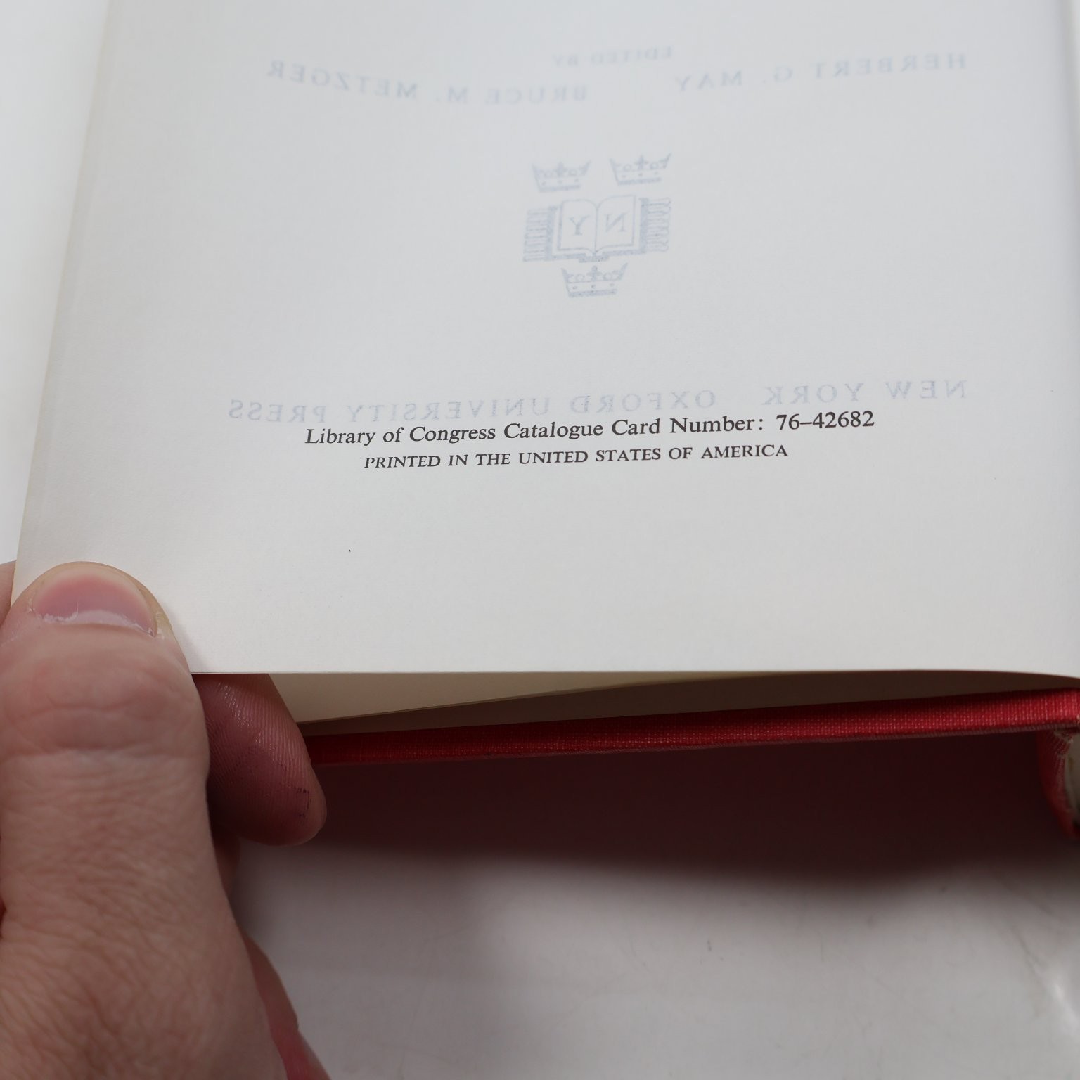 New Oxford Annotated Bible Apocrypha Expanded Edition RSV Study 1977