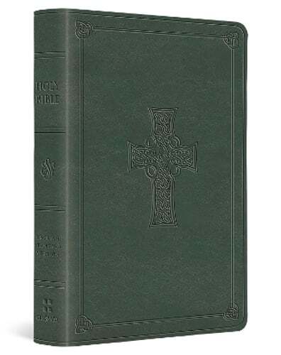 ESV Value Large Print Compact Bible (Trutone, Quiet Forest, Celtic Cross Design)