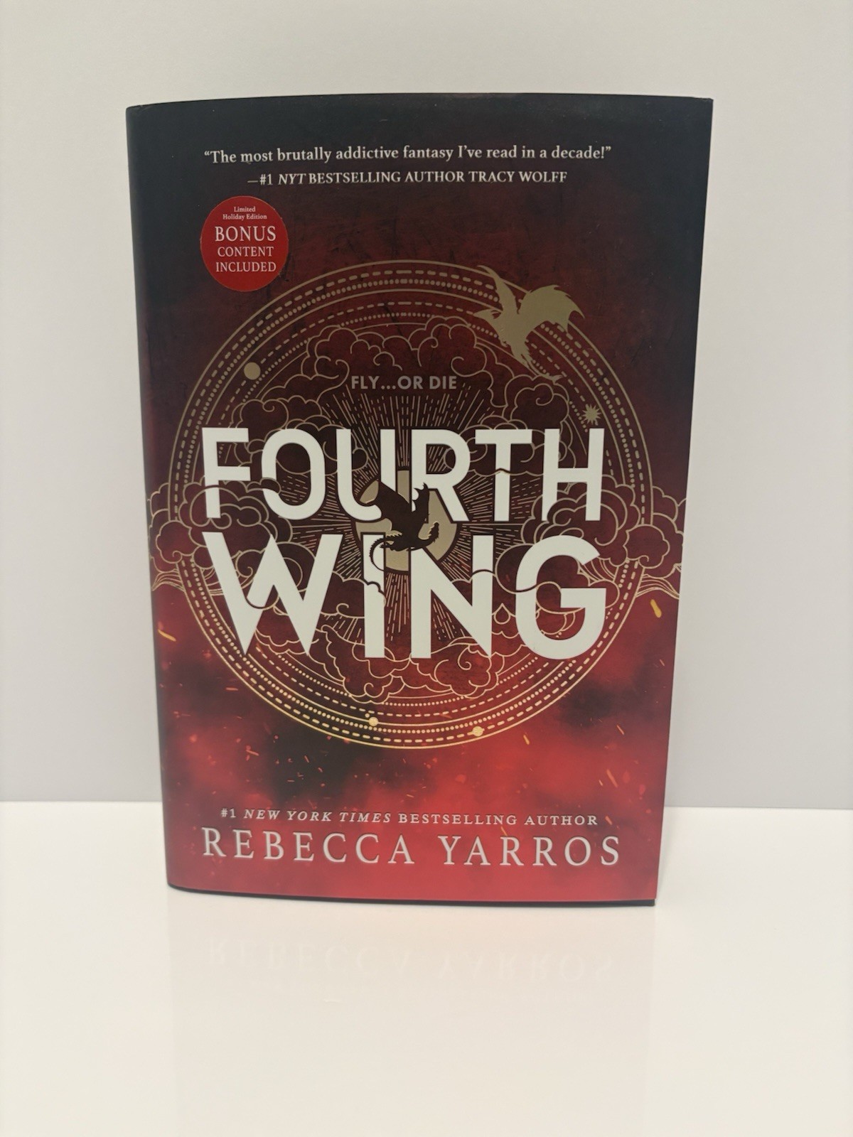 Fourth Wing Special Holiday Edition Sprayed Edges Yarros First Ed/First Printing