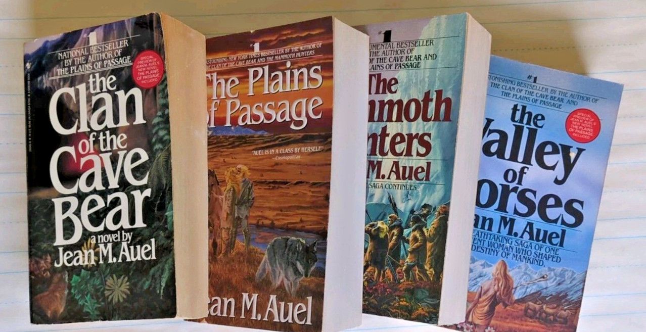 ean M Auel Earth’s Children 4 Book Lot Clan of the Cave Bear Vintage Paperbacks
