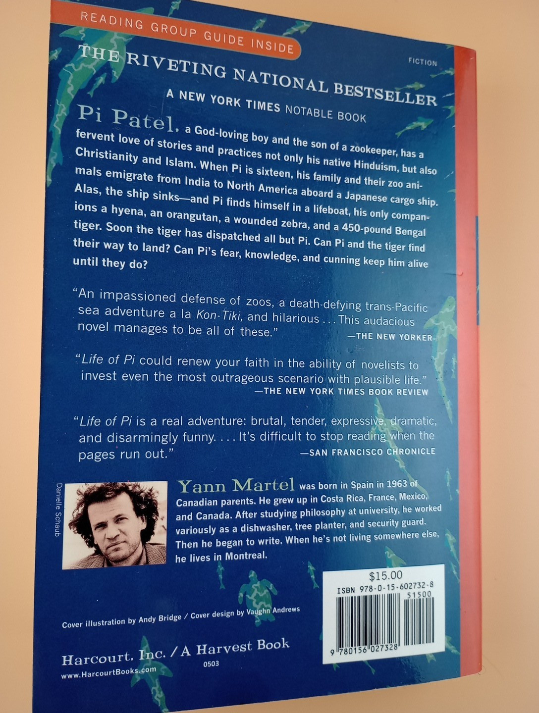 Life of Pi A Novel by Yann Martel 2001 Trade Paperback Fantasy Printed In USA