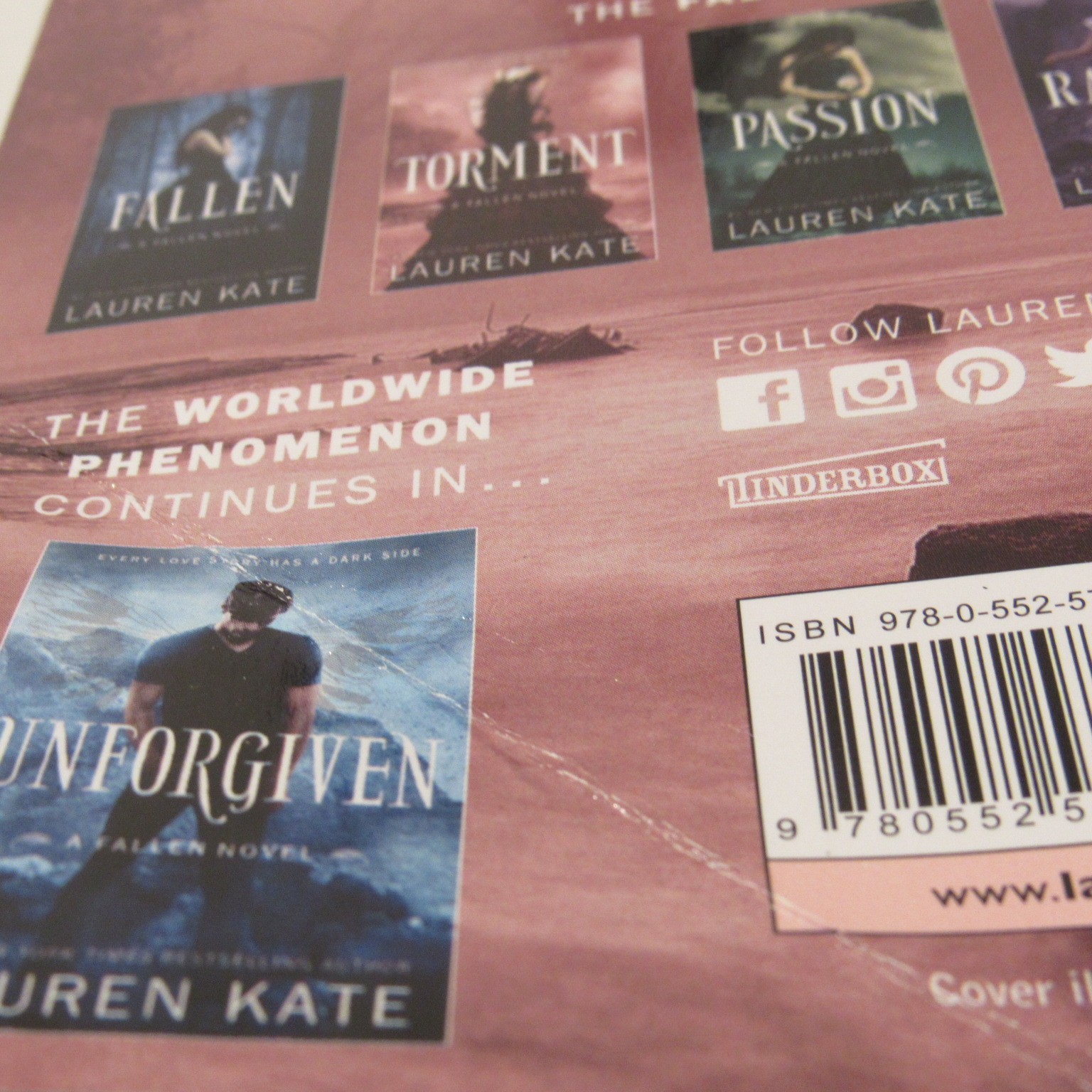 Lauren Kate Lot of 5 (Paperbacks – 2010s) THE FALLEN SERIES (Vol. 1, 2, 3, 4, 6)