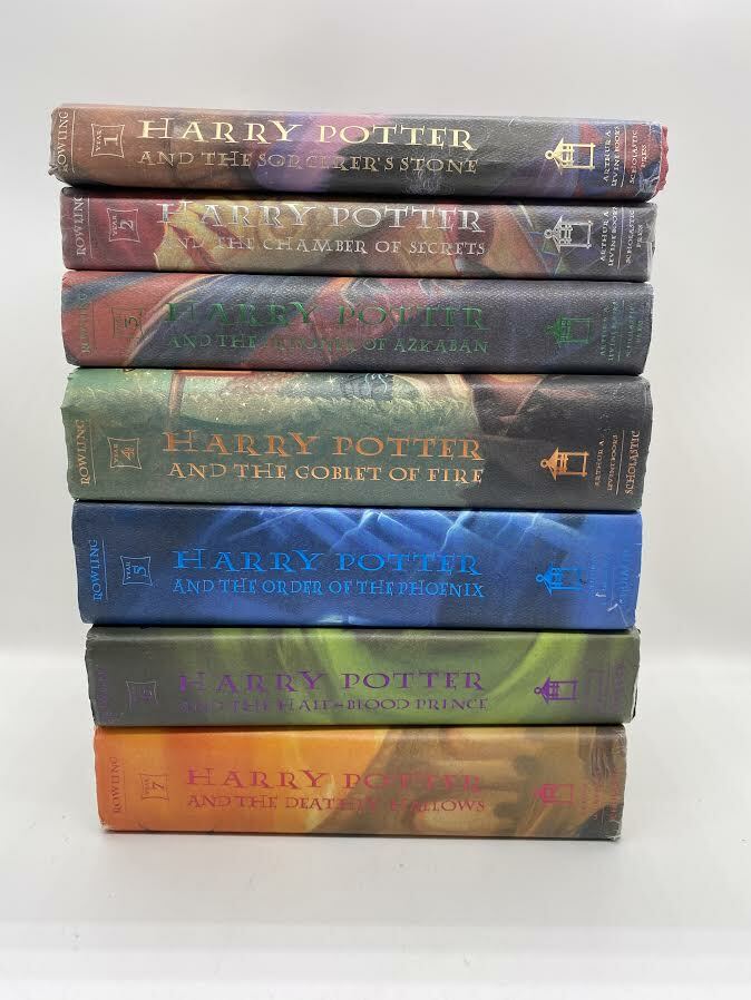 Harry Potter Hardcover Set First Edition 1-7 Set J.K. Rowling 1998 GOOD HCDJ