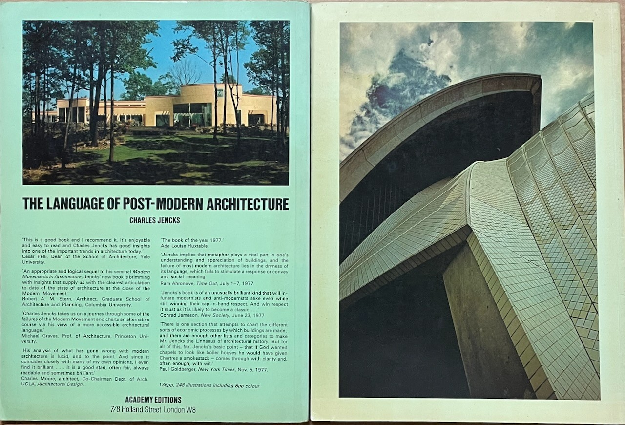 The Language of Post-Modern Architecture / Charles Jencks / Academy. pb 2 vols.