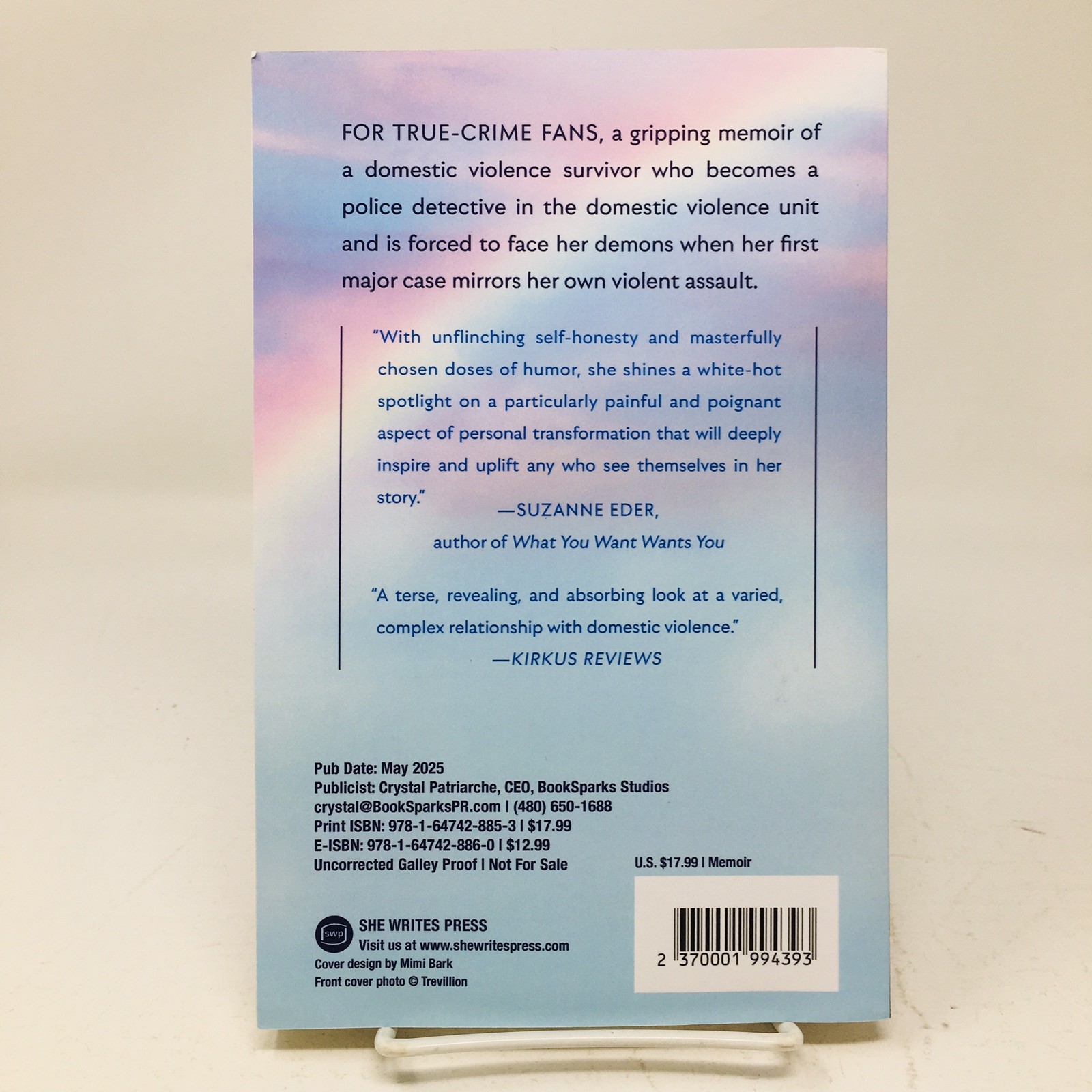Standing Up ARC by Mary Devine Cop Memoir Domestic Abuse Proof NEW