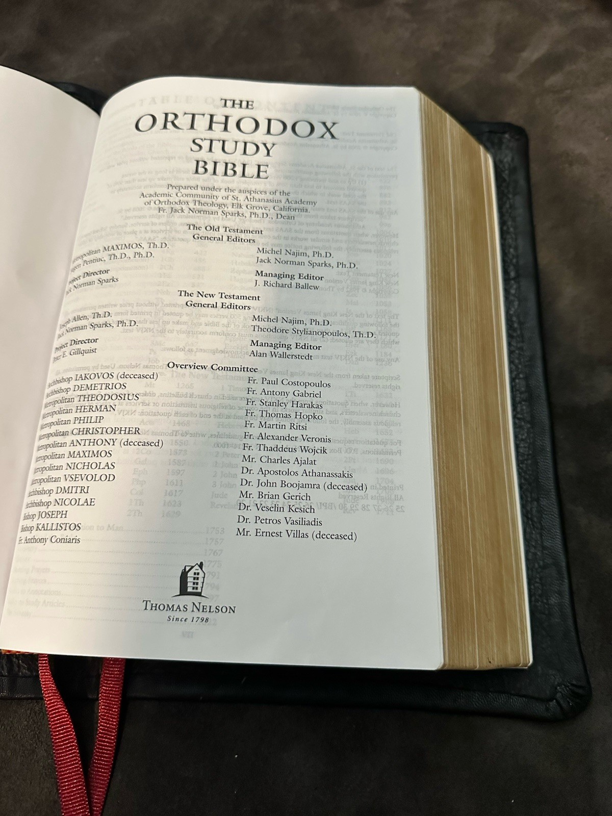 Edge Lined orthodox study bible leather With Apocrypha/ Deuterocanonical