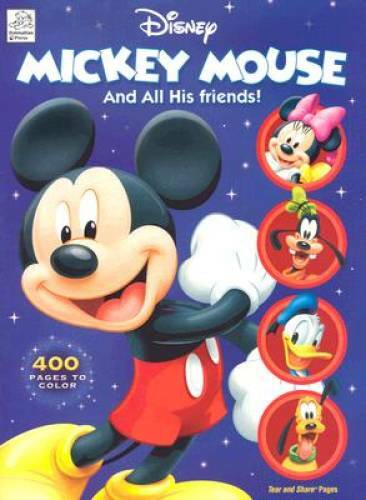 Disney Mickey Mouse: 400 Pages of Coloring Fun – Paperback – GOOD