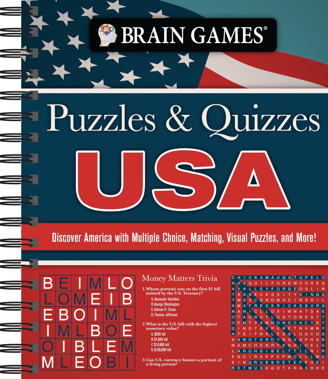Brain Games – Puzzles and Quizzes: USA: Discover America with Multiple Choic…